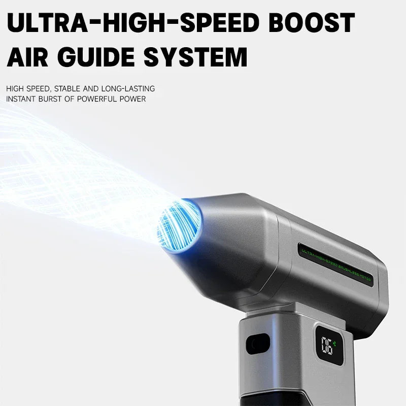 LUOWEI C2 Portable Air Blower - 20W Mini Jet Fan for Electronics Repair,Dust Cleaning, with Two Lighting Modes & Brushless Motor