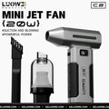 LUOWEI C2 Portable Air Blower - 20W Mini Jet Fan for Electronics Repair,Dust Cleaning, with Two Lighting Modes & Brushless Motor