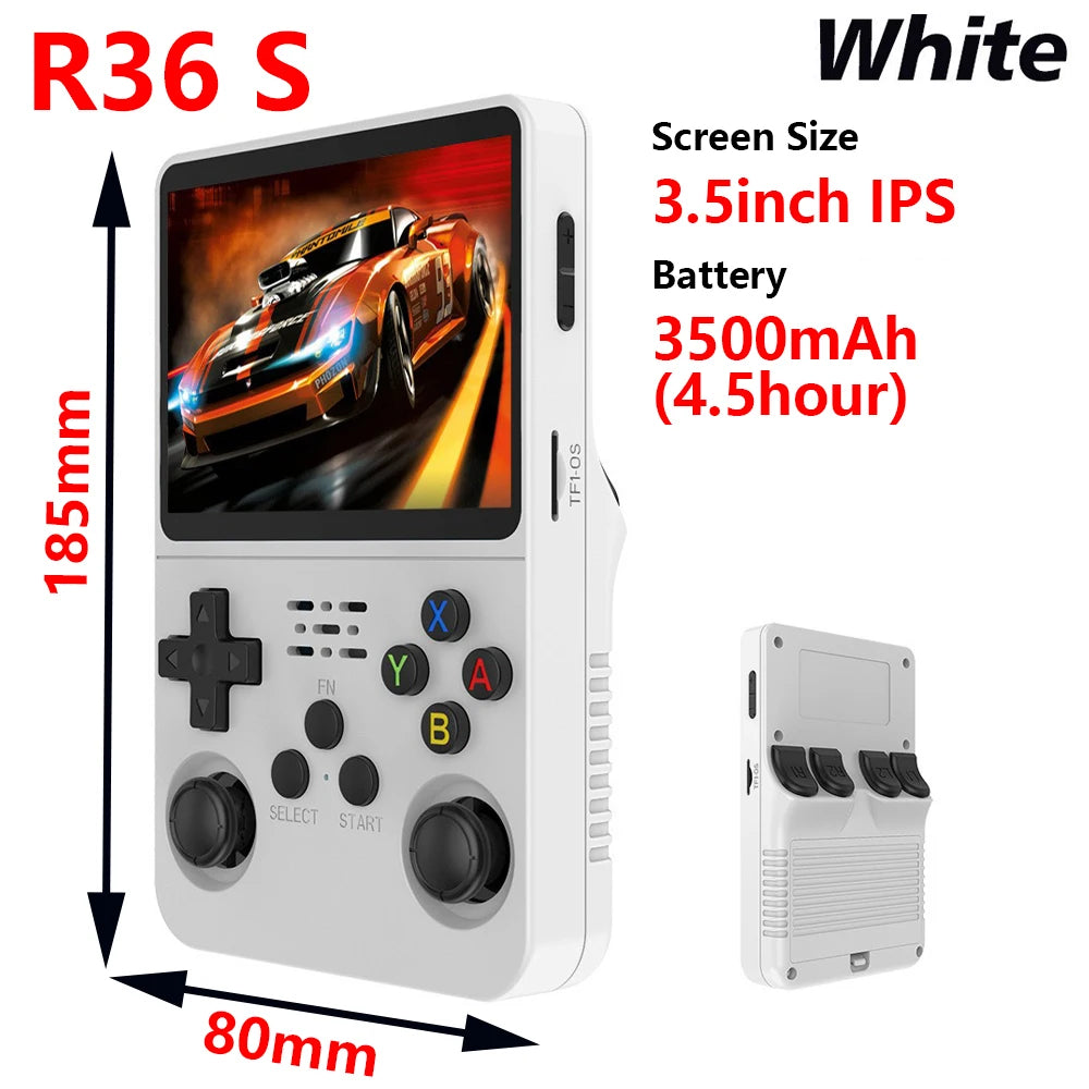 R36S Handheld Game Console GBA NDS PSP FC PS1 10+ Emulators 20000+ Games 64/128GB