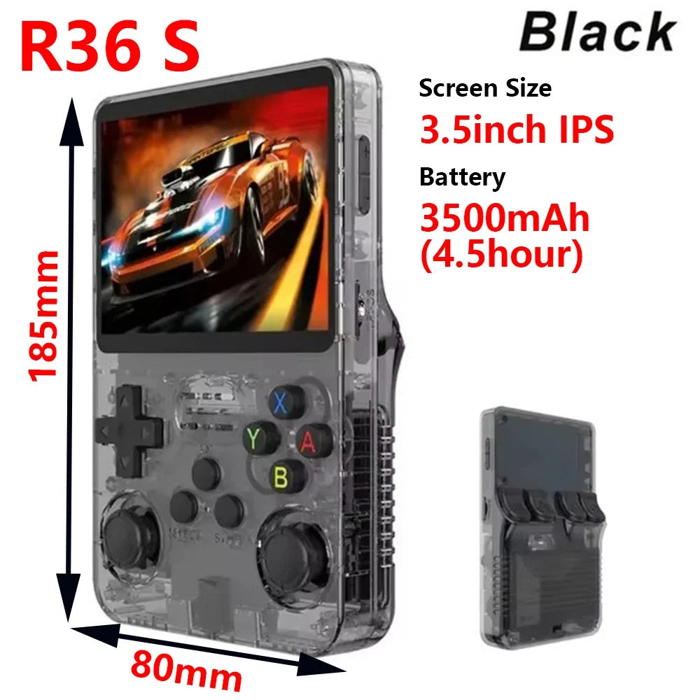 R36S Handheld Game Console GBA NDS PSP FC PS1 10+ Emulators 20000+ Games 64/128GB