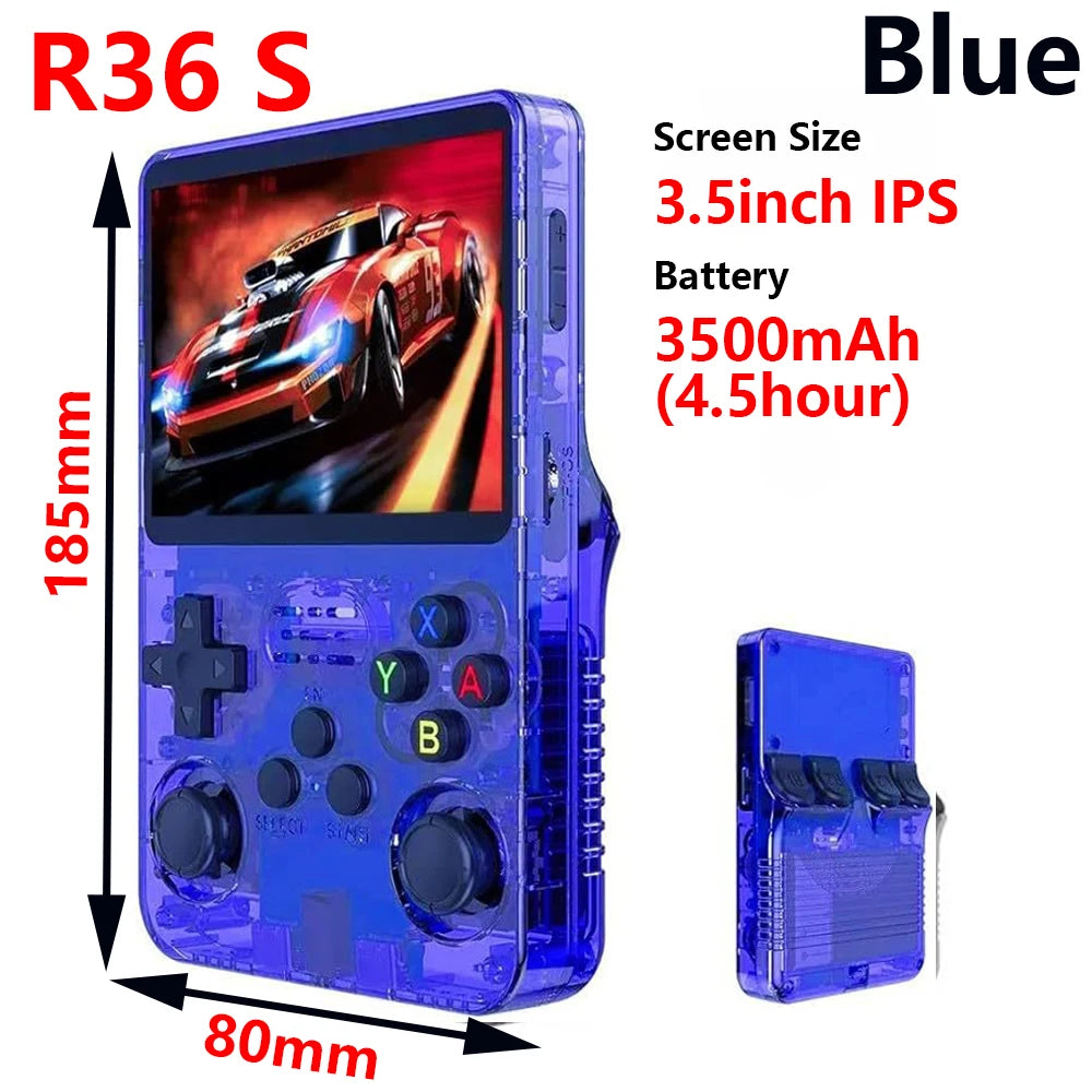 R36S Handheld Game Console GBA NDS PSP FC PS1 10+ Emulators 20000+ Games 64/128GB