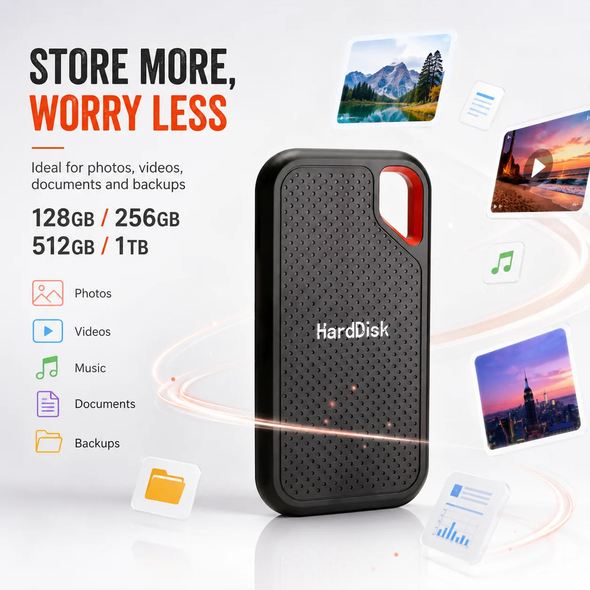 SSD Externo 2TB USB-C — Armazenamento Ultrarrápido e Portátil